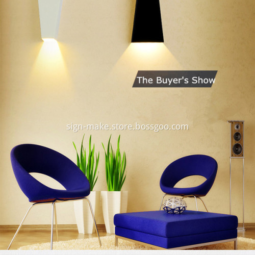 Large Black Wall Sconce LED Lights with Cord
